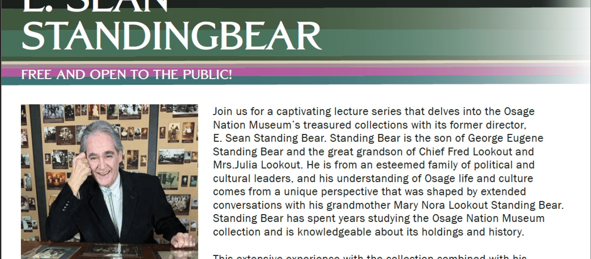 Museum Standing Bear Lecture Series