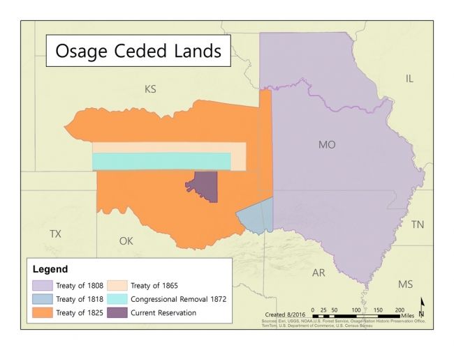 Osage Ceded Lands Map